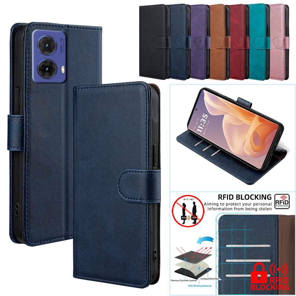 Motorola Tablet Accessories - เคสโทรศัพท์มือถือป้องกันการตก พร้อมช่องใส่บัตร สำหรับ Motorola G85 G84
