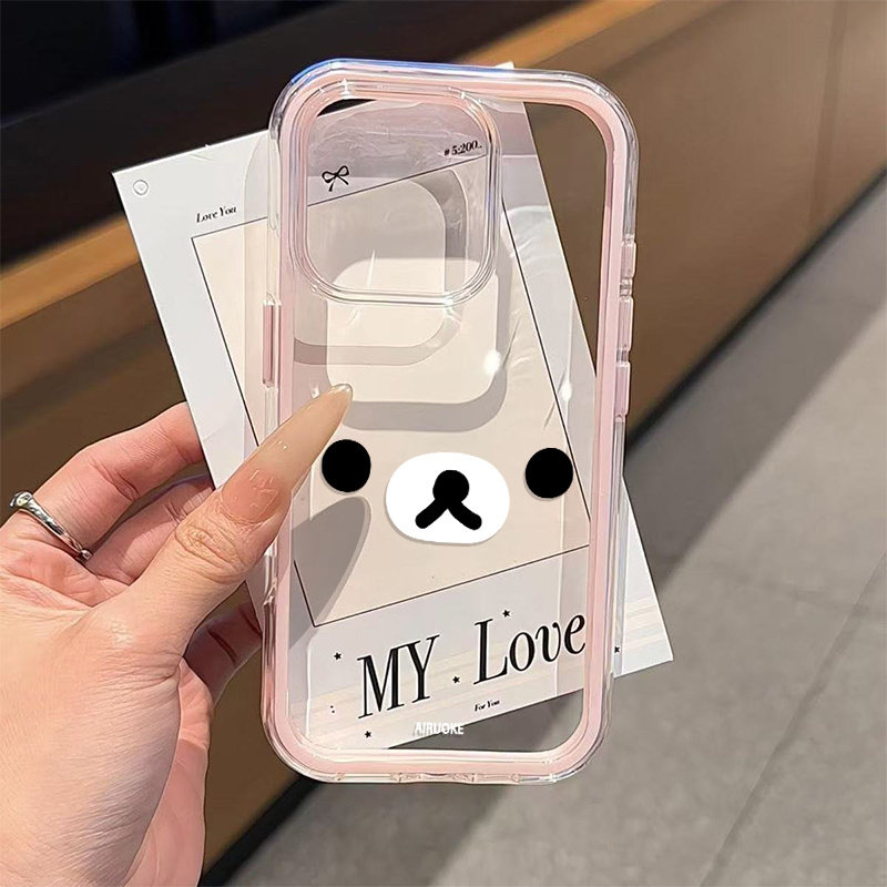 Samsung Galaxy A55 - เคสใสลายหมีน้อยน่ารัก 2in1 สำหรับ Samsung Galaxy S26