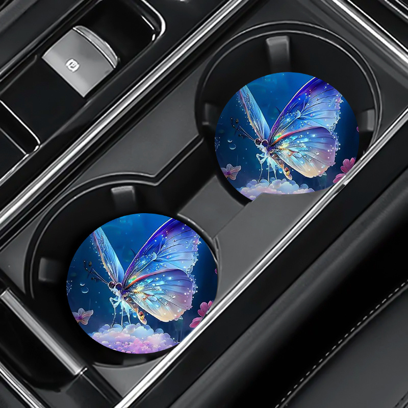 2 ชิ้น ที่รองแก้วรถลายผีเสื้อส - Unique Table Accessories บทวิจารณ์และราคา