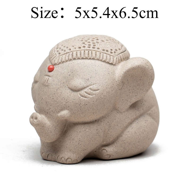 1 ชิ้น ตุ๊กตาช้างดินเผาสีม่วง  - Unique Table Accessories บทวิจารณ์และราคา