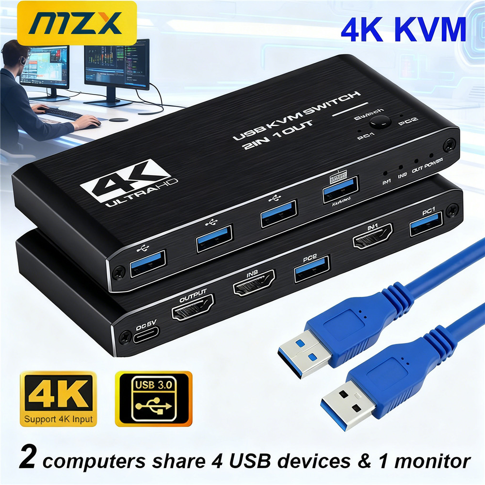 KVM สวิตช์ 4K 60Hz ฮับ USB 3.0 - Tablet With All Accessories บทวิจารณ์และราคา