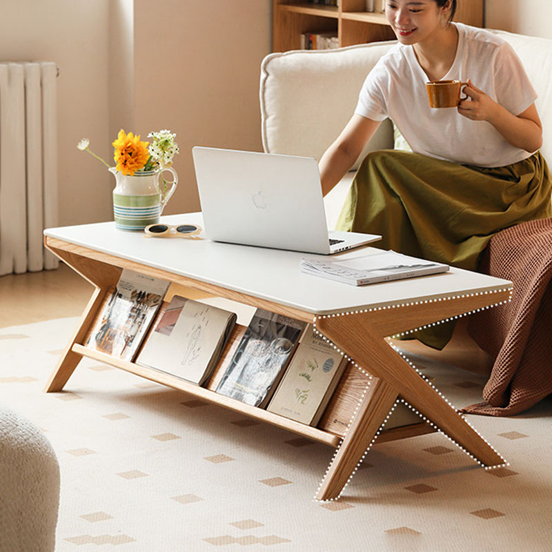 โต๊ะกาแฟไม้ทรงสี่เหลี่ยมผืนผ้า - Unique Table Accessories บทวิจารณ์และราคา